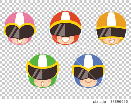 戦隊ヒーロー　集合　顔　マスク 88896956