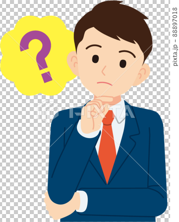 考えるビジネスマン・線なし 88897018