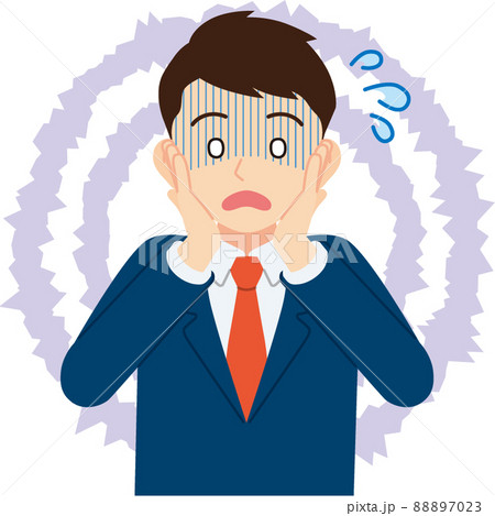 慌てるビジネスマン・線なし 慌てるビジネスマン・線なし 88897023