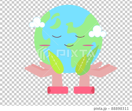 地球を支える 手 かわいい 平和と環境 イラスト 88898311