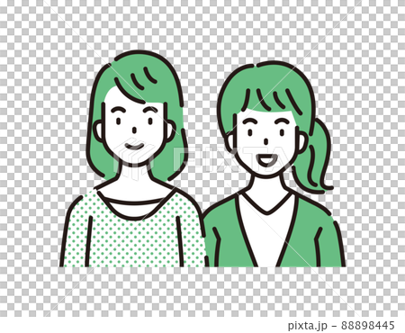 ママ友　友人　人　アイコン 88898445