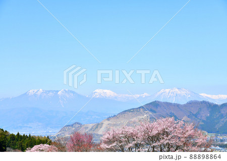 信州高山村より北信五岳方面を望む(長野県高山村)【2022.4】 88898864