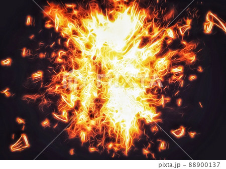 爆発する炎のイラスト 爆発する炎のイラスト 88900137
