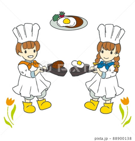 料理をする子供 料理をする子供 88900138