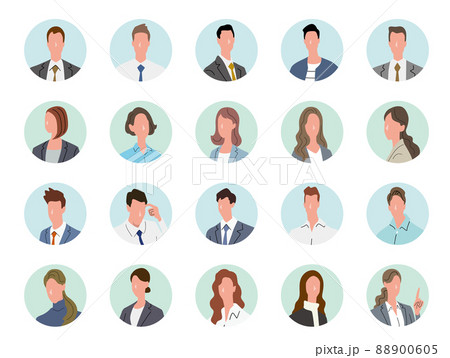 ベクターイラスト素材：人物アイコンセット、ビジネス 88900605