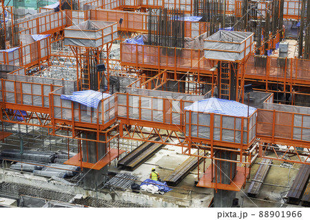 Construction site with worker Building Industrial  88901966