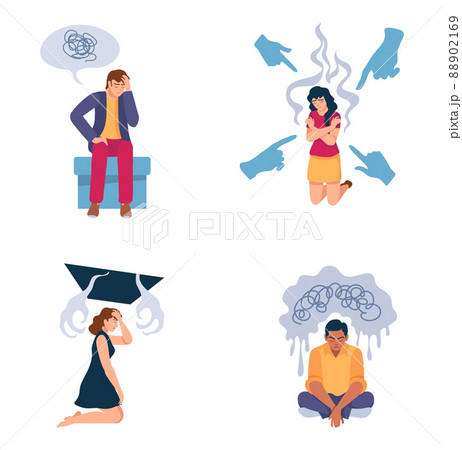 Psychology problems, mental disorder and stress and pressure Psychology problems, mental disorder and stress and pressure 88902169