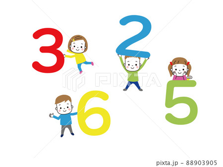 数字と小さな子どもたち 88903905