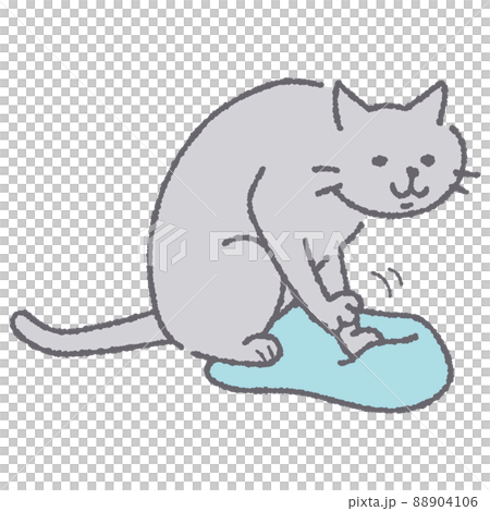 一隻貓的前腿蓬鬆的插圖 88904106