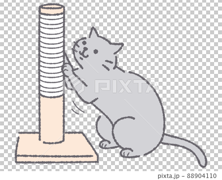 Illustration of a cat with claws 88904110