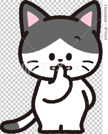 静かにするよう促す猫 静かにするよう促す猫 88905661