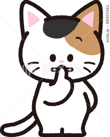 静かにするよう促す猫 静かにするよう促す猫 88905662