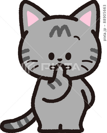 静かにするよう促す猫 静かにするよう促す猫 88905663