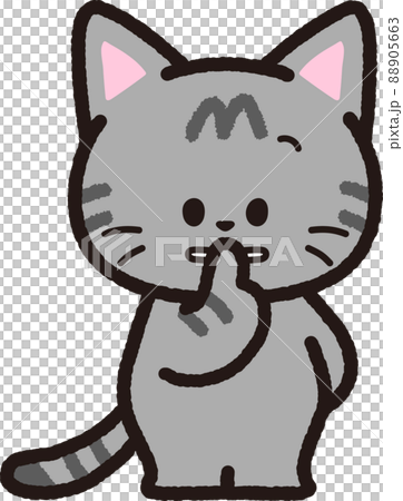 静かにするよう促す猫 静かにするよう促す猫 88905663