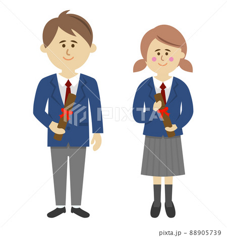 卒業生のイラストイメージ 88905739