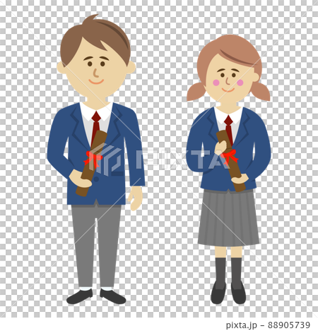 卒業生のイラストイメージ 88905739