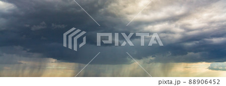 Thunder storm clouds across the fields, summer, Lithuania Thunder storm clouds across the fields, summer, Lithuania 88906452