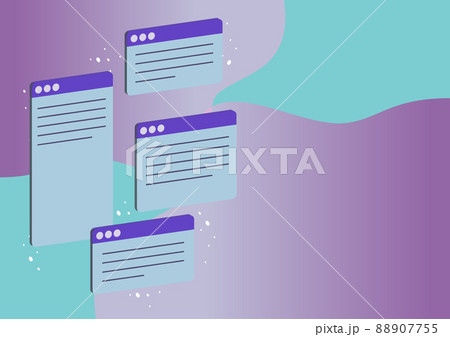 Chat tabs symbolizing successful online communication colleagues achieving teamwork. Text charts representing partnership connection accomplishing newest project goals. Chat tabs symbolizing successful online communication colleagues achieving teamwork. Text charts representing partnership connection accomplishing newest project goals. 88907755