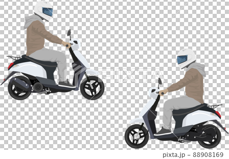 A person riding a scooter A person riding a scooter 88908169