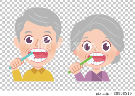 老人刷牙 88908519