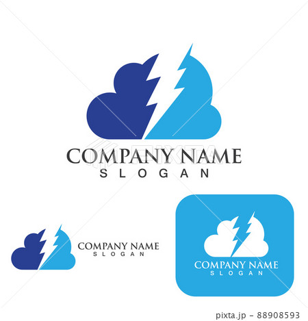 Thunderbolt logo and symbol vector 88908593