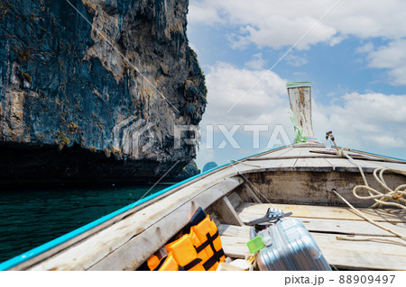 Travel, sea and rocky mountains in Thailand 88909497