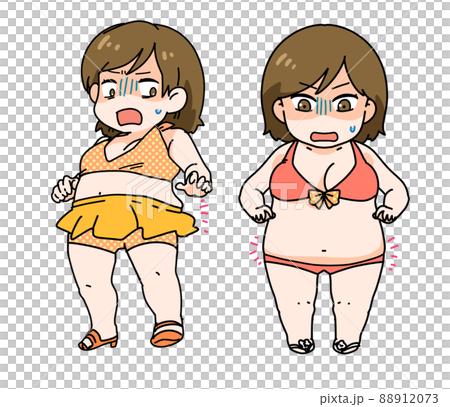 太って水着が似合わなくなった女の子 88912073
