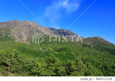 【鹿児島県】湯之平展望所から見た桜島 88912526