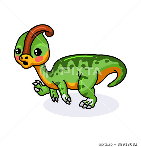 Cute little parasaurolophus dinosaur cartoon Cute little parasaurolophus dinosaur cartoon 88913082
