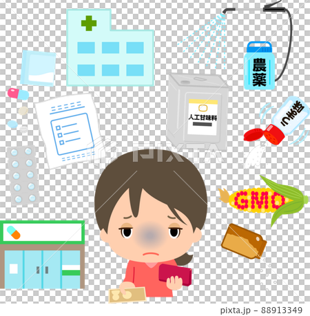 支付農藥和添加劑以及醫療費用的婦女 支付農藥和添加劑以及醫療費用的婦女 88913349