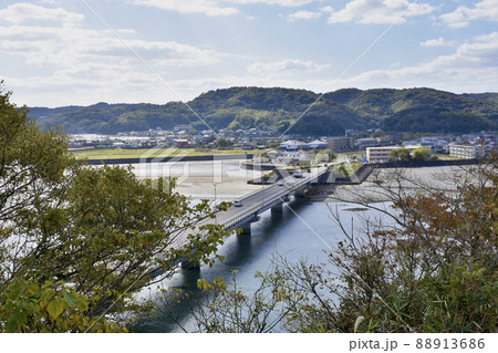 大分県杵築市 杵築城からの眺望(南側) 大分県杵築市 杵築城からの眺望(南側) 88913686