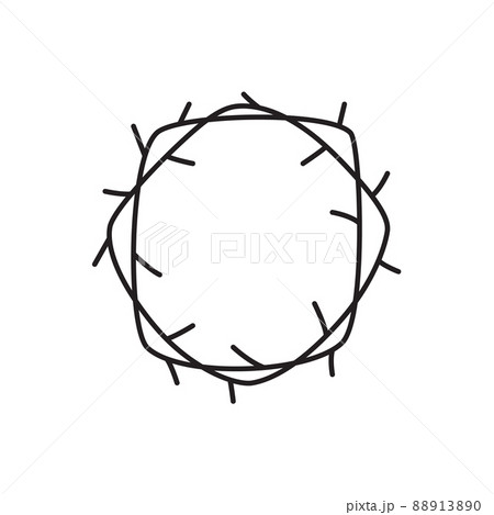Monoline vector Crown of thorns icon. Simple illustration of Christian glyph Symbol, logo illustration graphics Monoline vector Crown of thorns icon. Simple illustration of Christian glyph Symbol, logo illustration graphics 88913890