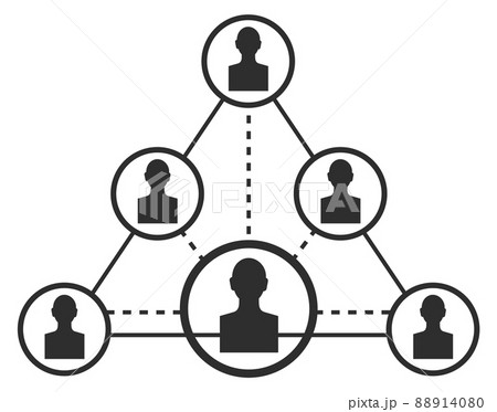 Human networking icon. People social connection symbol 88914080