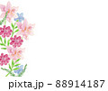 暖色の草花を並べたフレーム 88914187