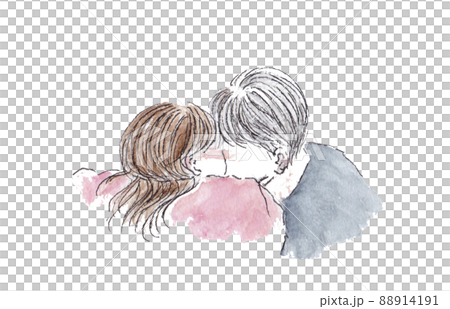 キスをする恋人 88914191