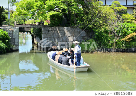 柳川市 掘割りのある風景 柳川城堀水門 柳川市 掘割りのある風景 柳川城堀水門 88915688