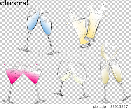 Cheers set color - Stock Illustration [88915837] - PIXTA