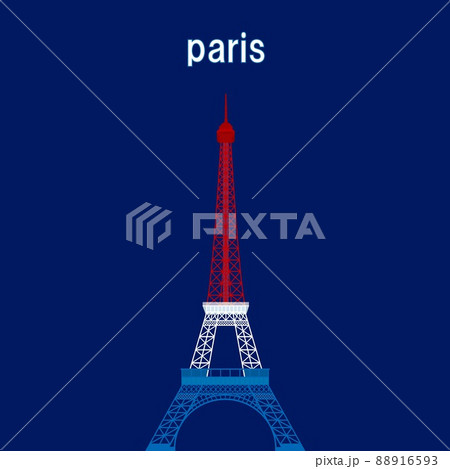 エッフェル塔　tour　eiffel　トリコロール　トラベルポスター 88916593