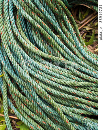 Roll bristly of green nylon rope Roll bristly of green nylon rope 88916781