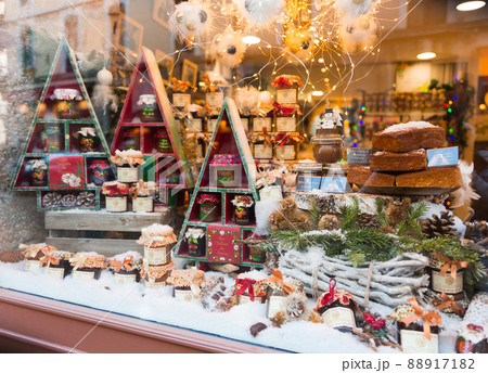 Annecy. FRANCE. candy store christmas showcase 88917182