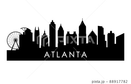 Atlanta Georgia skyline silhouette. 88917782