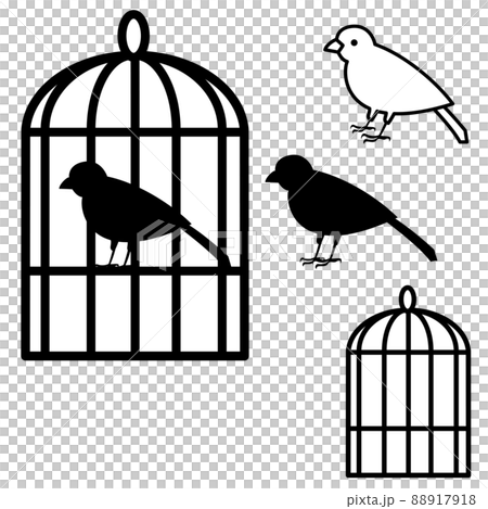 Tori basket, canary and silhouette set: white background Tori basket, canary and silhouette set: white background 88917918