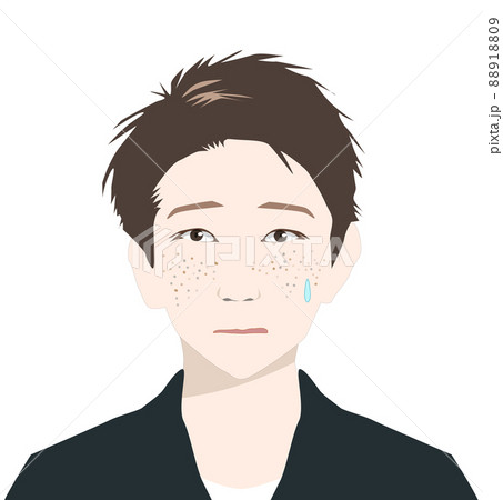 肌の凹凸に悩む男性_メンズスキンケア 88918809