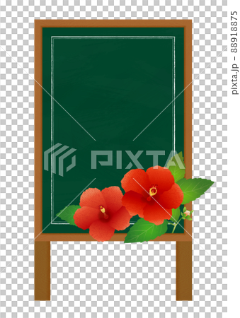 Blackboard signboard menu hibiscus Blackboard signboard menu hibiscus 88918875