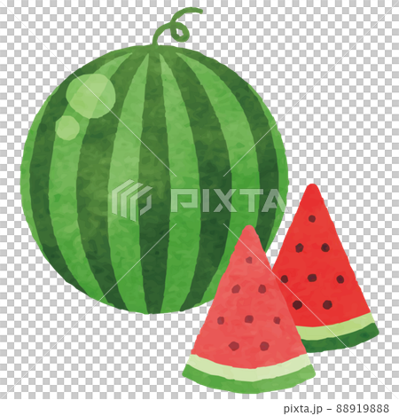 すいかのイラスト素材 [88919888] - PIXTA