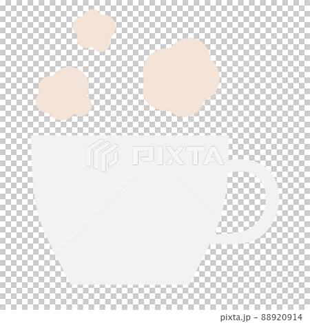 Image material of hot drink: Cup and steam seen from the side 88920914