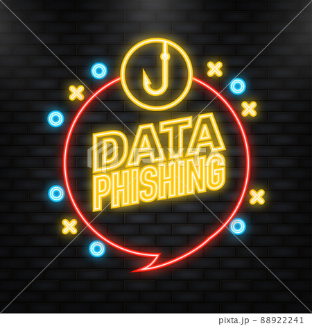 Neon Icon. Data fishing, hacker attack. Computer hack concept. Cyber security concept. Message icon. Neon Icon. Data fishing, hacker attack. Computer hack concept. Cyber security concept. Message icon. 88922241