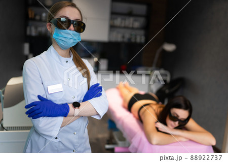 Portrait of laser hair removal master 88922737