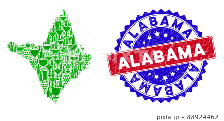 Bicolor Alabama Distress Stamp with Winery Composition of Amapa State Map Bicolor Alabama Distress Stamp with Winery Composition of Amapa State Map 88924462