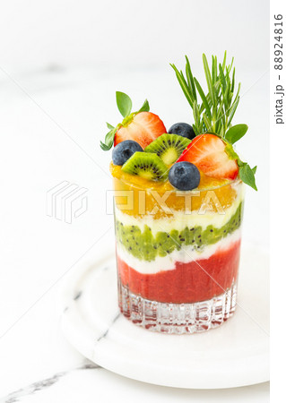 Fruit smoothie with natural yogurt 88924816